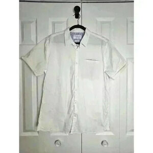 Paper Denim & Cloth Men's Short Sleeve White Shirt Slim Fit Size XL